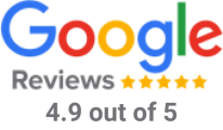 Google Reviews 4.9 our of 5 stars